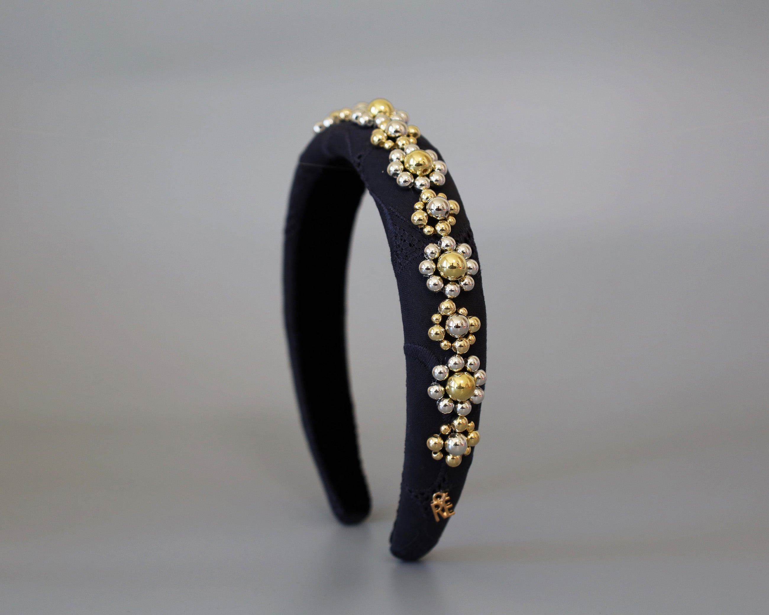 ヘアアクセサリー reaktund OG Headband BLACK OG Headband Black Gold Flower – REAKTUND