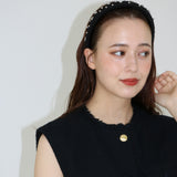 Slender Headband Black Silver