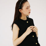 Slender Headband Black Silver