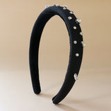 Slender Headband Black Silver