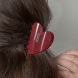 Rose Red Heart Clip
