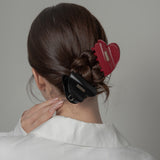 Rose Red Heart Clip