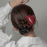 Rose Red Heart Clip