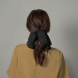 Big Frills Lace Scrunchie Black