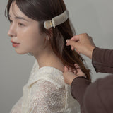 Milky White Gloss Bar Hair Clip