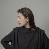 Slender Headband Black Gold 