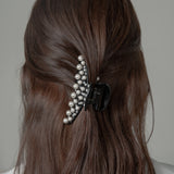 Black Pearl Studs Hair Clip