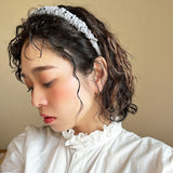 Gather Headband Gray Dot