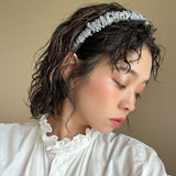 Gather Headband Gray Dot