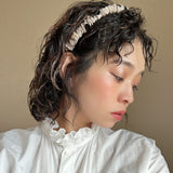 Rich Gather Headband Beige Dot