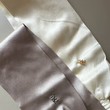 Grey Beige Silk Turban Headband