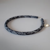 Tight Headband Snake Denim Pearl
