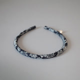 Tight Headband Flower Denim Pearl