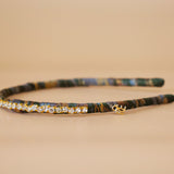 Narrow Headband Green Gold