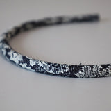 Tight Headband Flower Denim Pearl