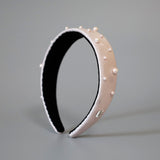 Thin Headband Pink Dot Pearl