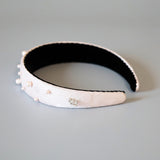 Thin Headband Pink Dot Pearl