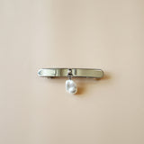 Silver Pearl Barrette