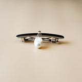Silver Pearl Barrette