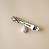 Silver Pearl Barrette