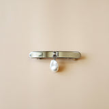 Silver Pearl Barrette
