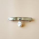Silver Pearl Barrette