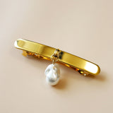Gold Pearl Barrette