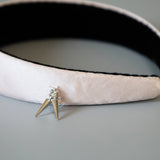 Thin Headband Pink Dot Silver Studs