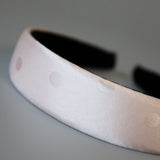 Thin Headband Pink Dot Silver Studs