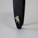 Thin Headband Black Dot Silver Studs