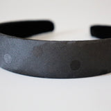 Thin Headband Black Dot Silver Studs