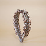 Frills Brown Tweed Headband No Studs