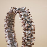Frills Brown Tweed Headband No Studs