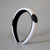 OG Headband White Black Dot