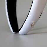 OG Headband White Black Dot
