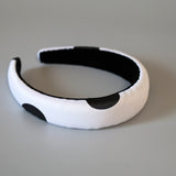 OG Headband White Black Dot