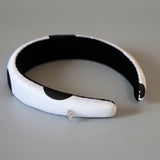 OG Headband White Black Dot