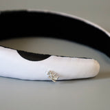 OG Headband White Black Dot