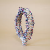 Frills Pink Tweed Headband No Studs