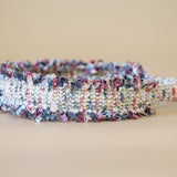 Frills Pink Tweed Headband No Studs
