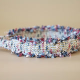 Frills Pink Tweed Headband No Studs