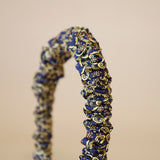 Gather Headband Gold Navy No Studs
