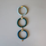 Daily Hair Pony Set Green Blue（3pcs）