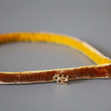 2 Tone Velvet Headband Yellow Gold