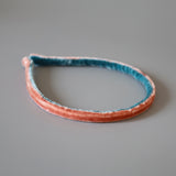 2 Tone Velvet Headband Pink