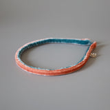 2 Tone Velvet Headband Pink