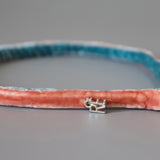 2 Tone Velvet Headband Pink