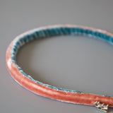 2 Tone Velvet Headband Pink