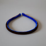 2 Tone Velvet Headband Brown