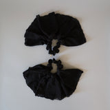 Big Frills Lace Scrunchie Black